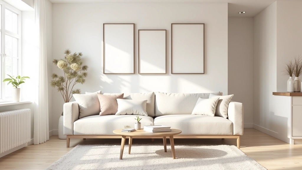 Stylishly decorated rented flat with gallery wall, layered rugs, and accent wall techniques