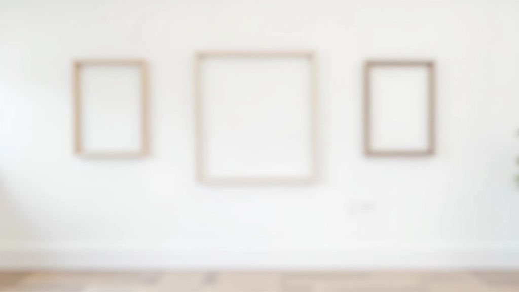 Three different damage-free hanging methods displayed side by side: adhesive strip, picture rail with hook, and tension wire system